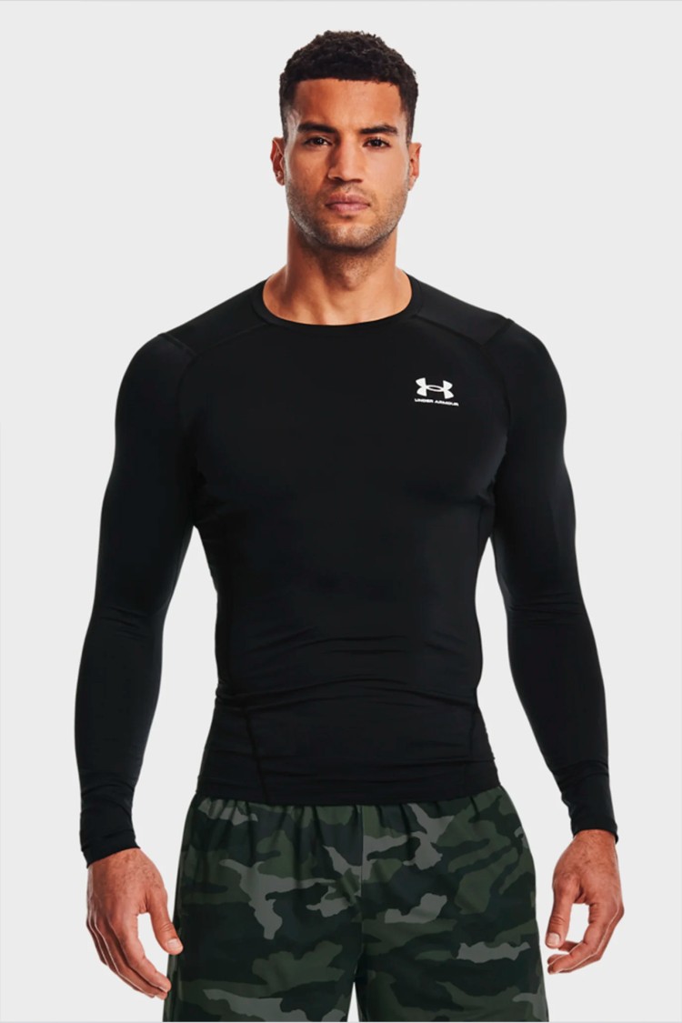 Футболка чоловіча Under Armour Ua Hg Armour Comp Ls чорна 1361524-001 изображение 2