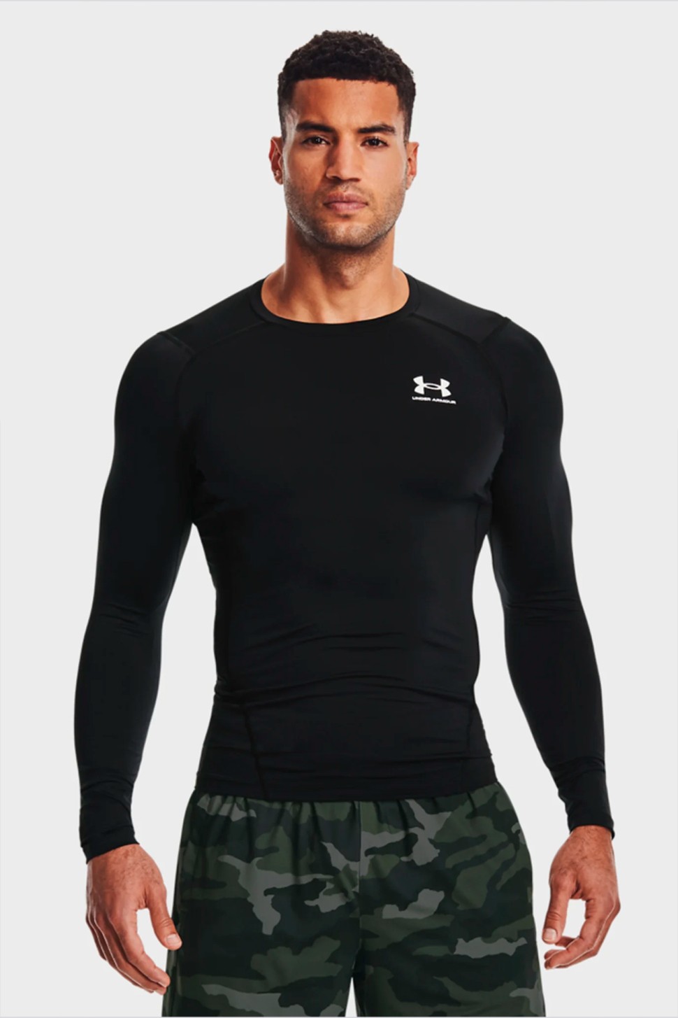 Футболка чоловіча Under Armour Ua Hg Armour Comp Ls чорна 1361524-001 — фото 2