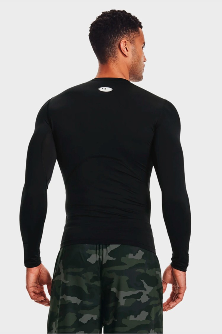 Футболка чоловіча Under Armour Ua Hg Armour Comp Ls чорна 1361524-001 изображение 3