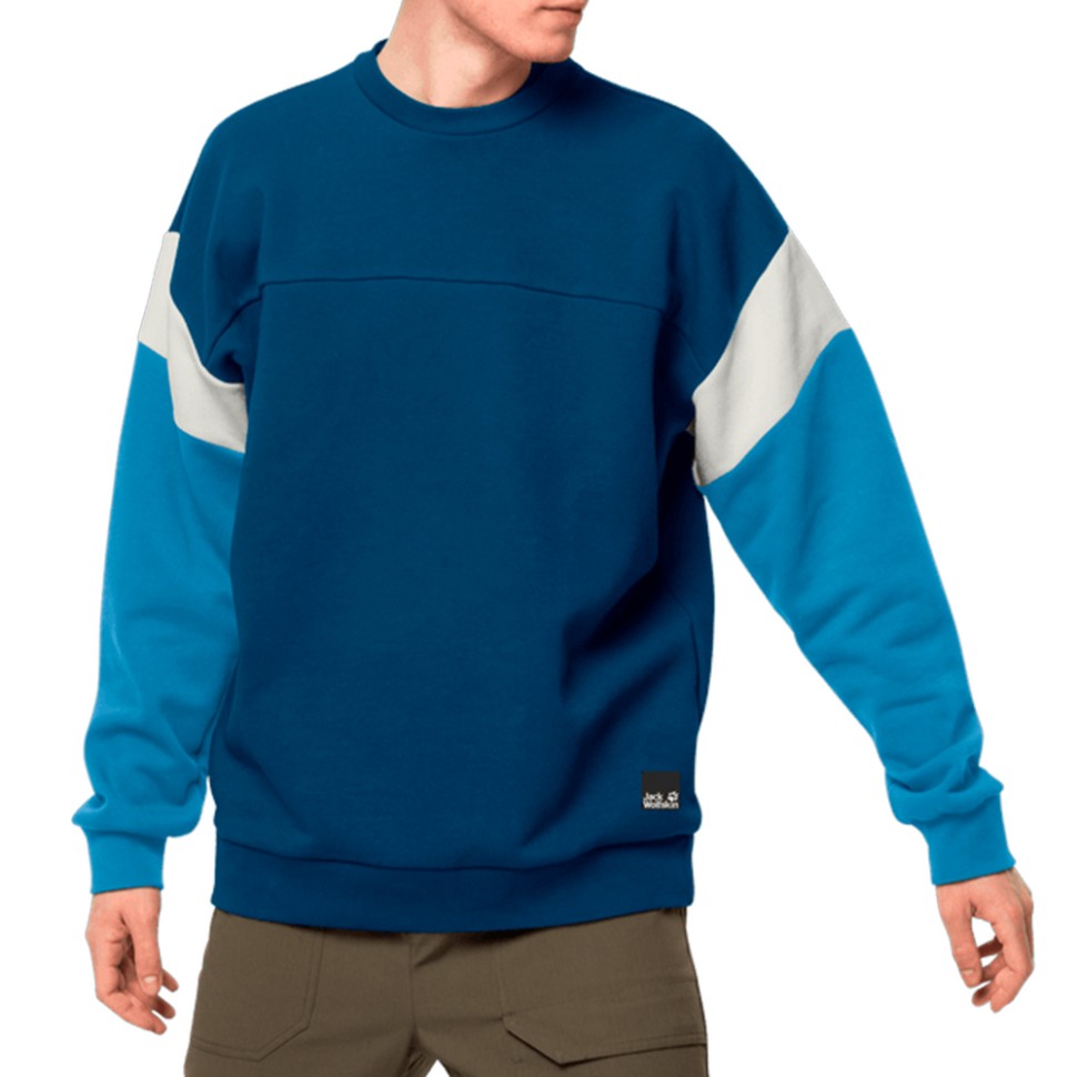 Толстовка чоловіча Jack Wolfskin 365 Crew M синя 1709821-1134 изображение 1