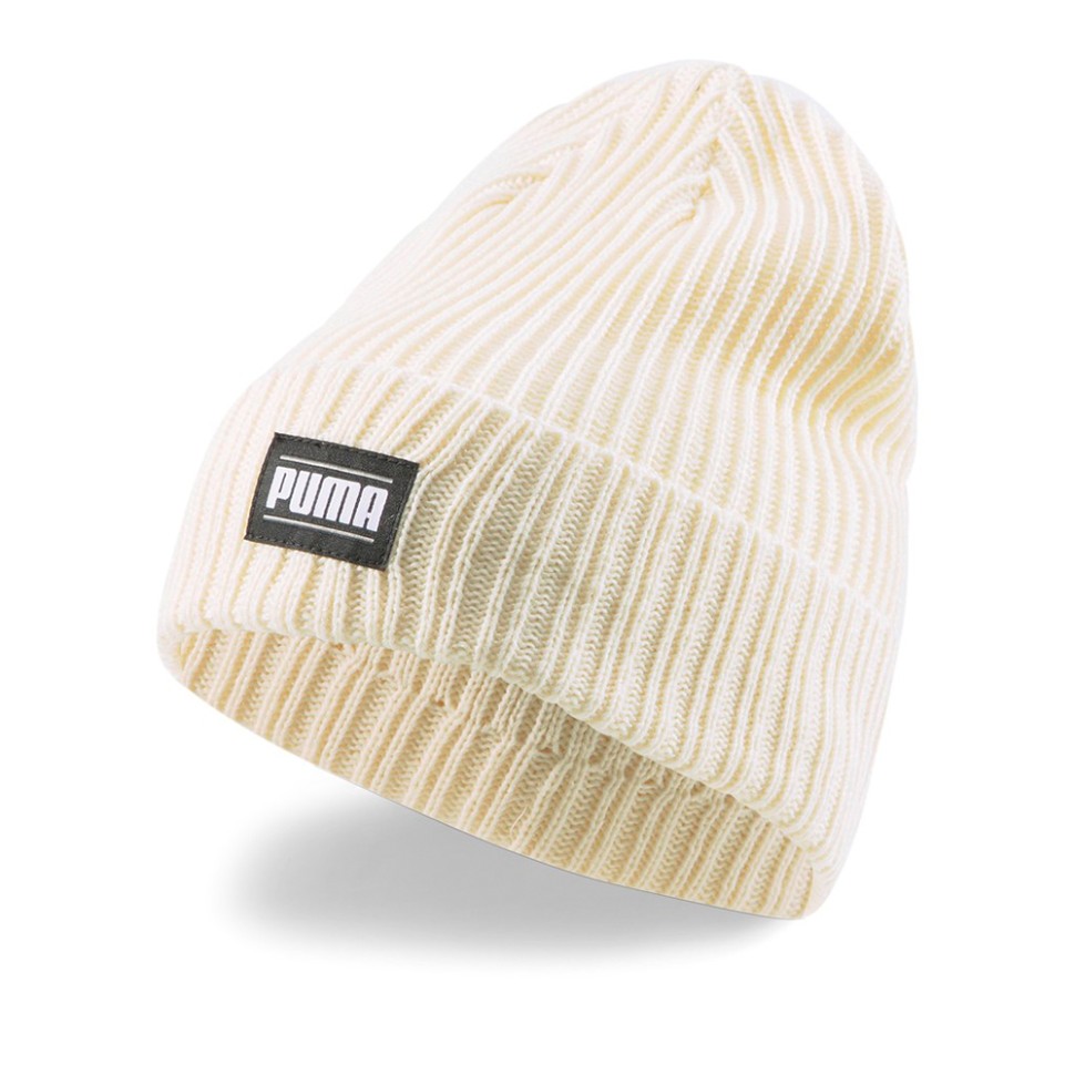 Шапка Puma Ribbed Classic Cuff Beanie бежева 02403804 — фото 1