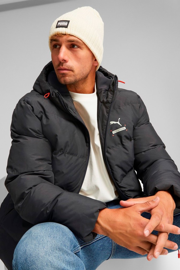Шапка Puma Ribbed Classic Cuff Beanie синяя 02403804 изображение 3
