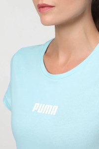 Футболка женская Puma Tape Tee W голубая 67132520 изображение 4