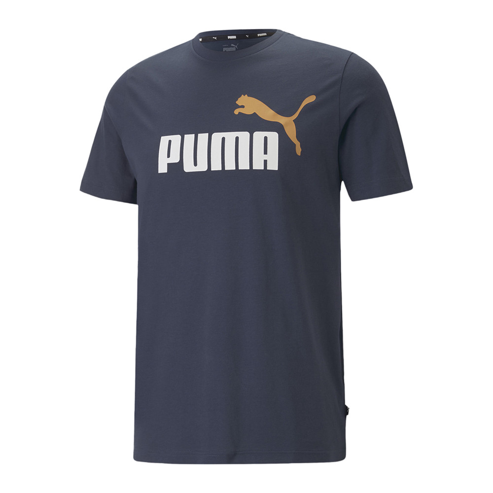 Футболка мужская Puma ESS+ 2 Col Logo Tee синяя 58675915 изображение 1