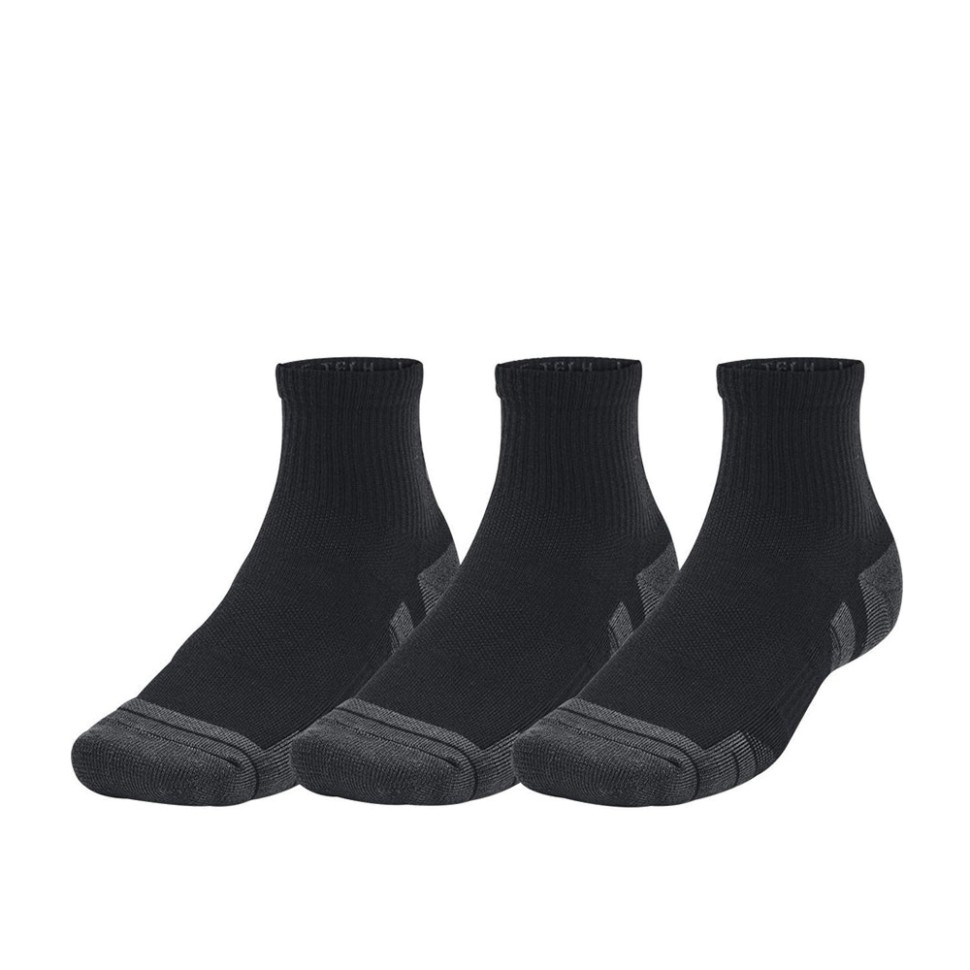 Носки  Under Armour UA Performance Tech 3pk Qtr черные 1379510-001 изображение 1