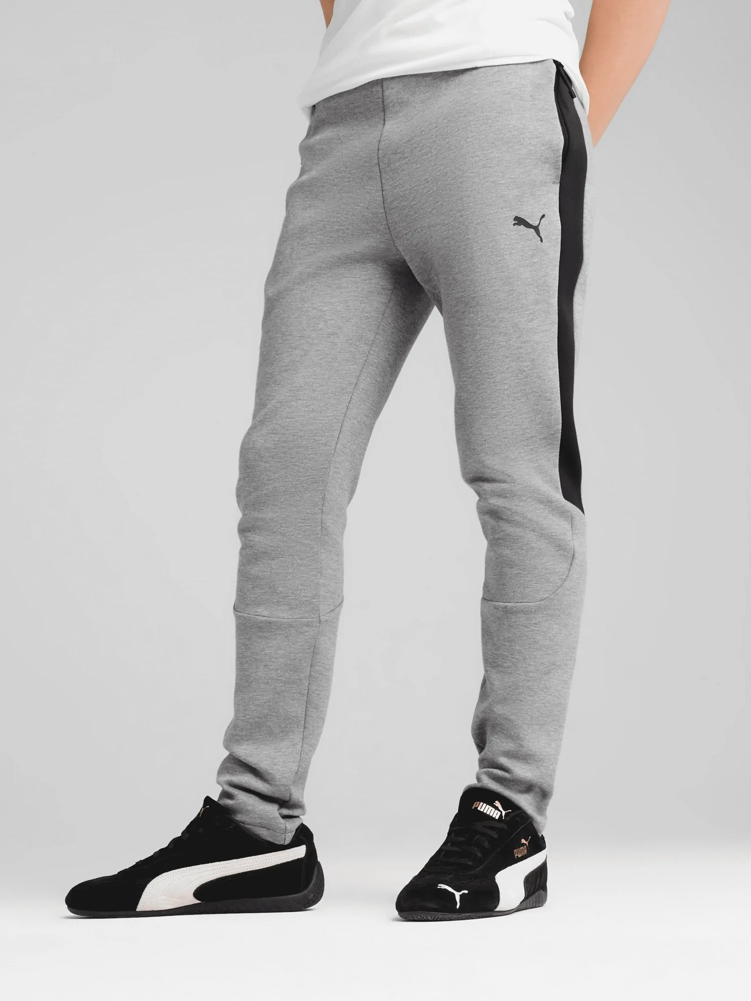 V12 BOMBER PANTS メンズ グレーL Брюки мужские Puma EVOSTRIPE CORE Pants серые 63153303 купить в