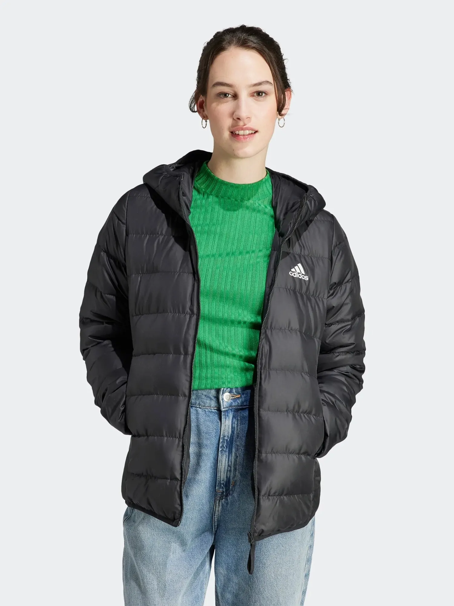 Куртка жіноча Adidas W ESS L D HO J чорна HZ5724 купити в Києві в