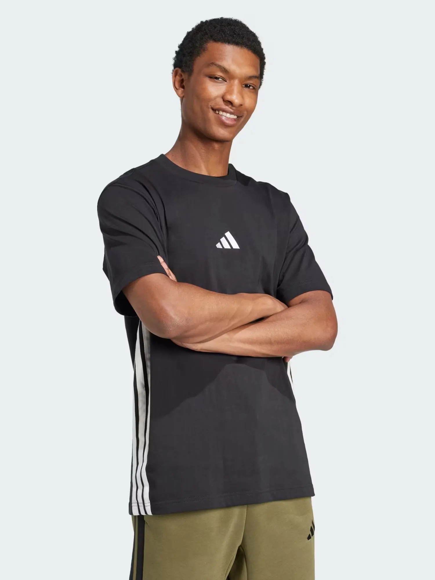 アディダスシャツ Футболка мужская Adidas M 3S SJ T черная JD1906 купить в Киеве в