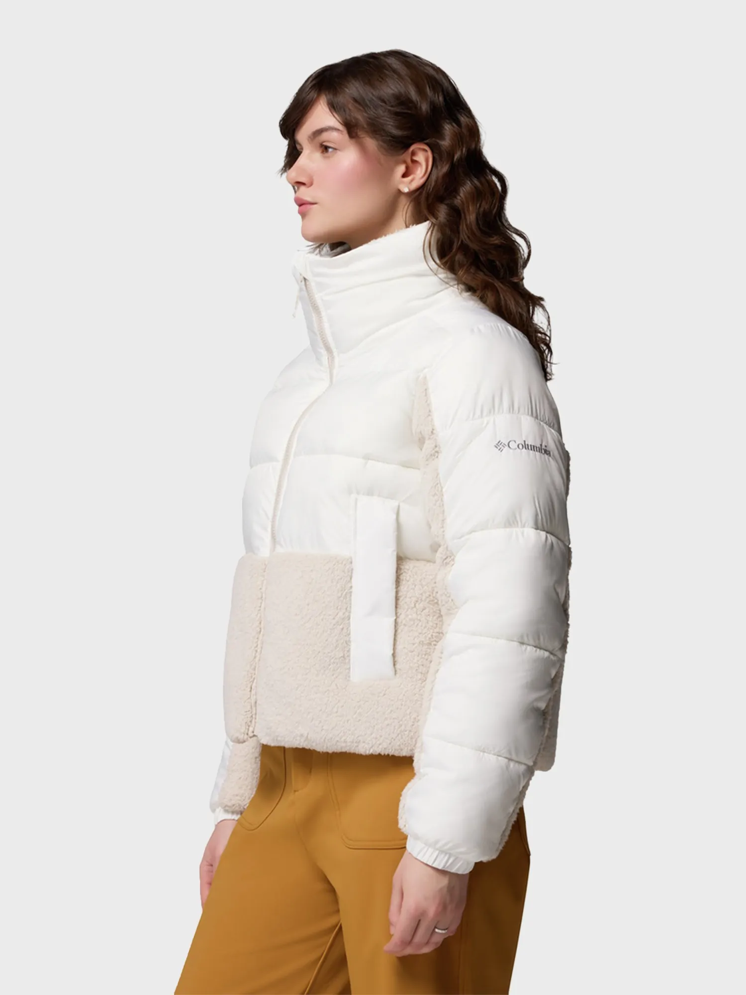 зимняя Куртка ホワイト L フード付きジャケット Columbia женская Hooded Mid II Puffect Omni-Shield Columbia ジャケット・アウター