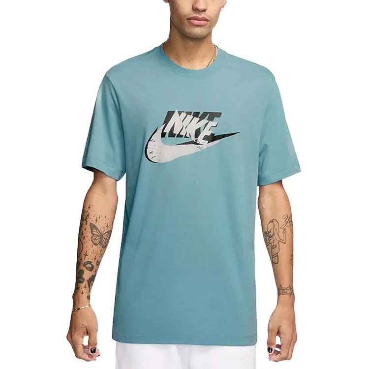 Футболка мужская Nike M NSW TEE 12MO FUTURA SP25 голубая HJ0559