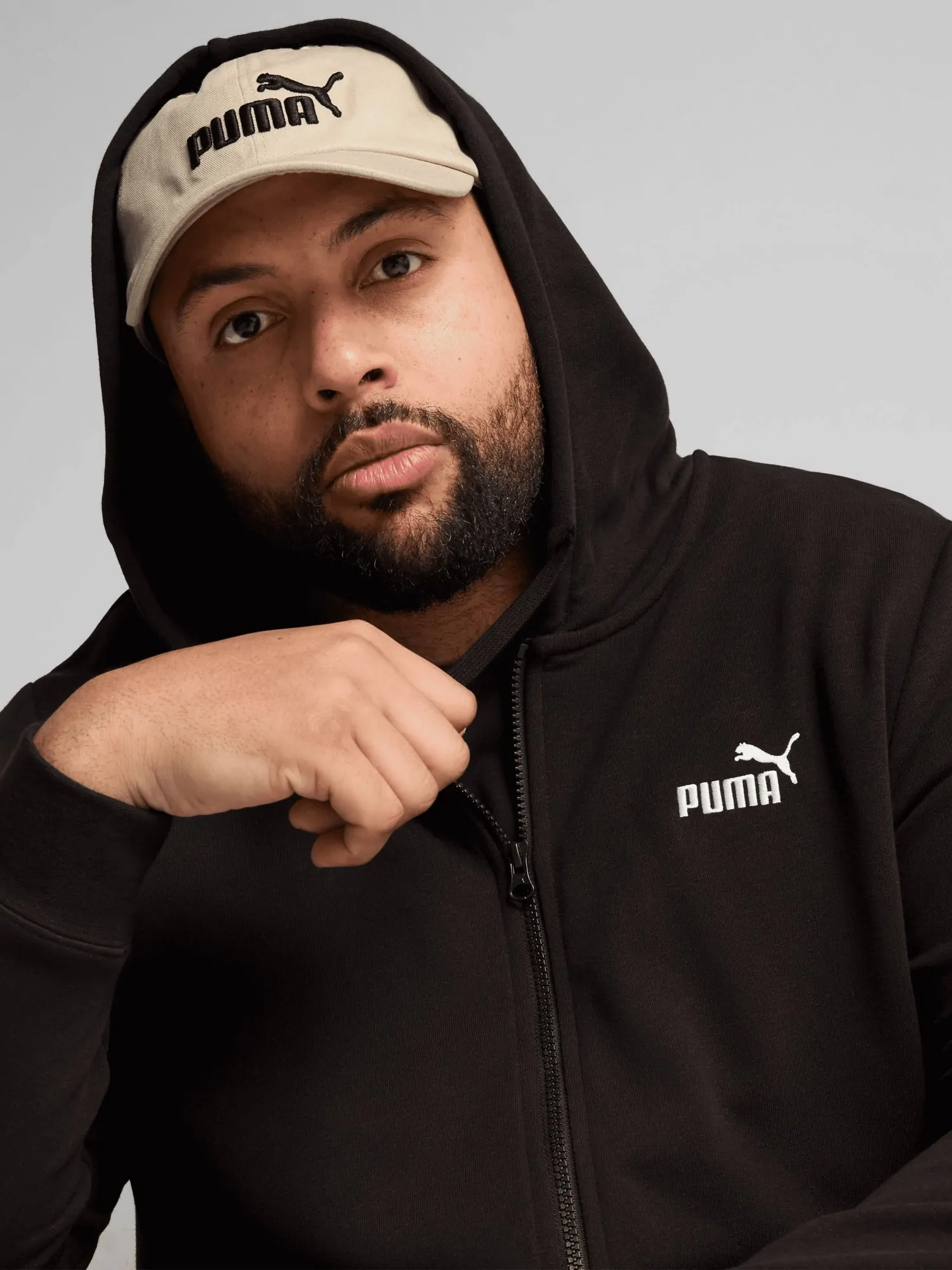 Толстовка чоловіча Puma ESS Full-Zip Hoodie чорна 68258801 купити