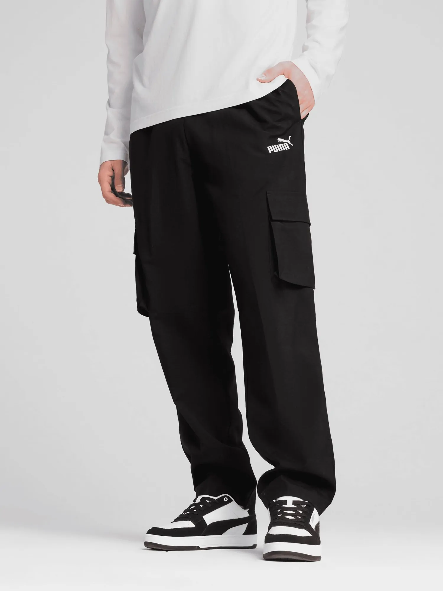 Брюки мужские Puma ESS Woven Cargo Pants черные 68266301 купить в