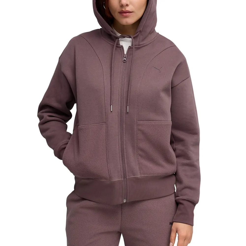Толстовка жіноча Puma HER Relaxed Full-Zip Hoodie фіолетова