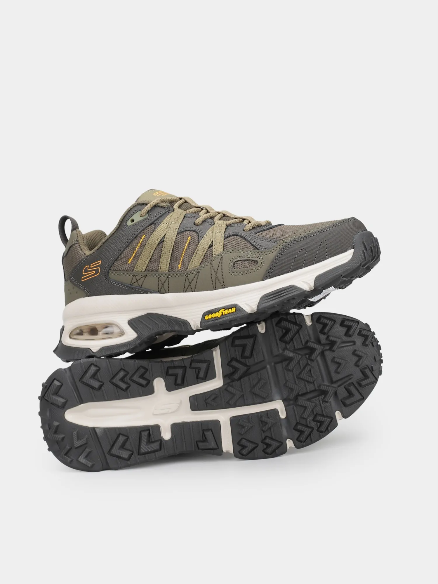 Кроссовки мужские Skechers SKECH-AIR ENVOY оливковые 237211 OLV