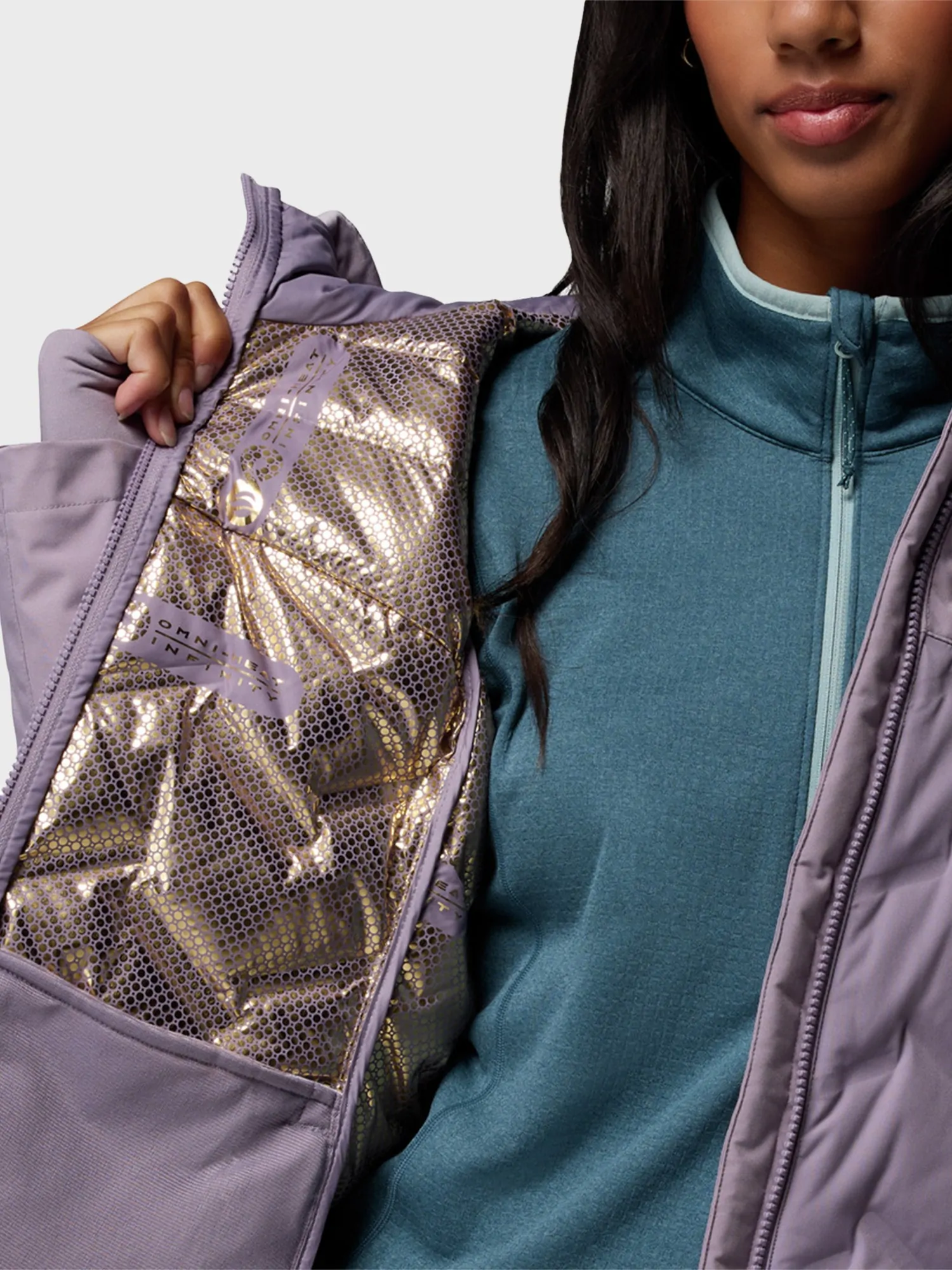 Куртка женская Columbia Grand Trek™ III Down Jacket фиолетовая