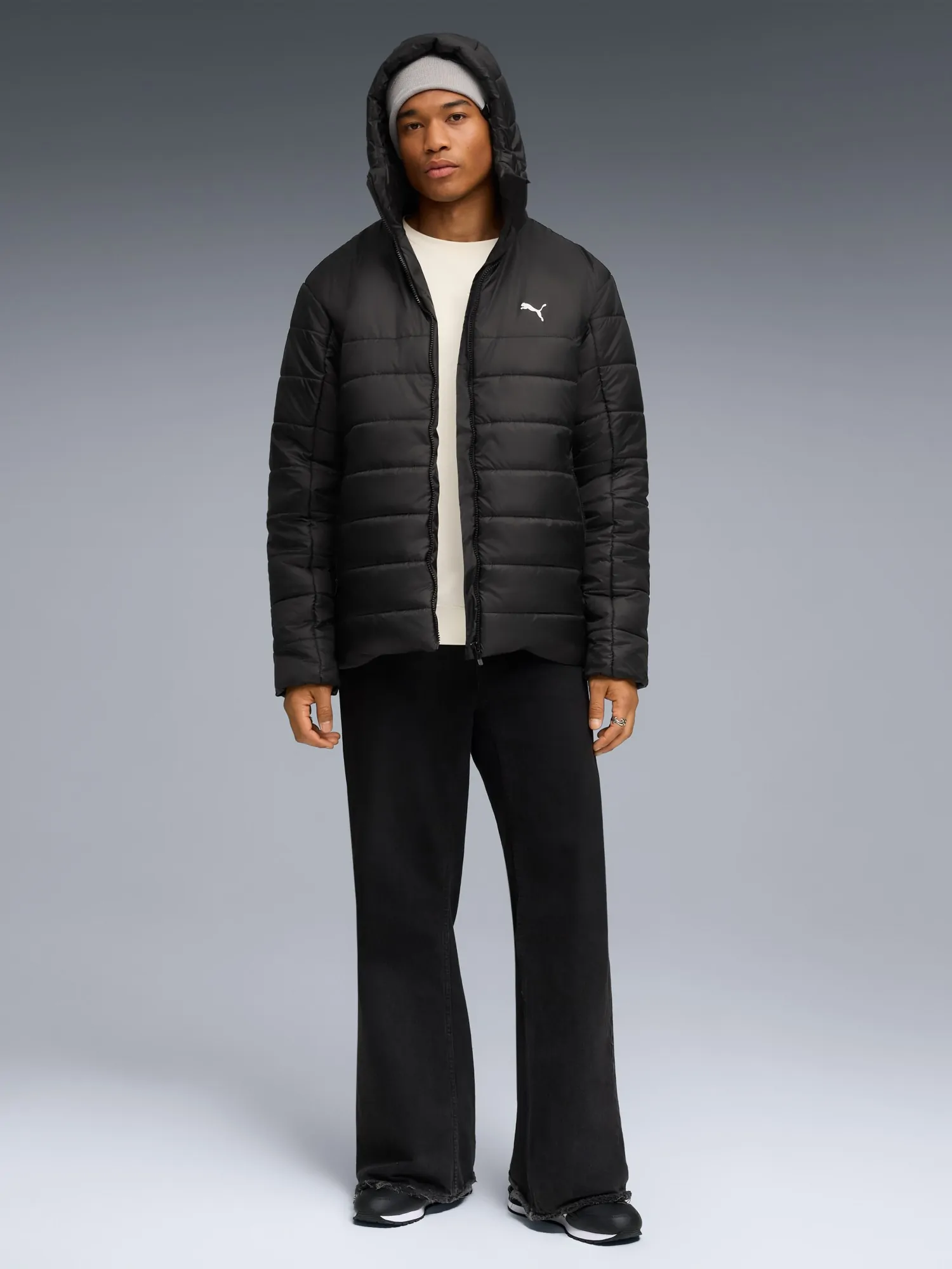 Куртка мужская Puma ESS Hooded Padded Jacket черная 68521101
