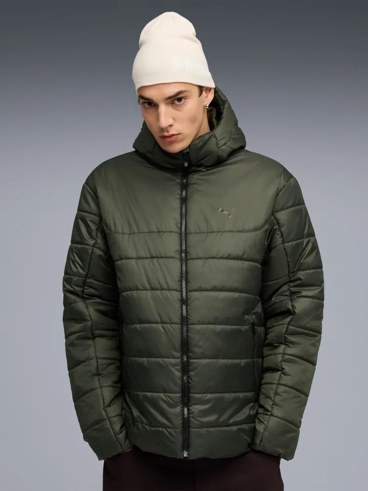 Куртка чоловіча Puma ESS Hooded Padded Jacket хакі 68521170 купити