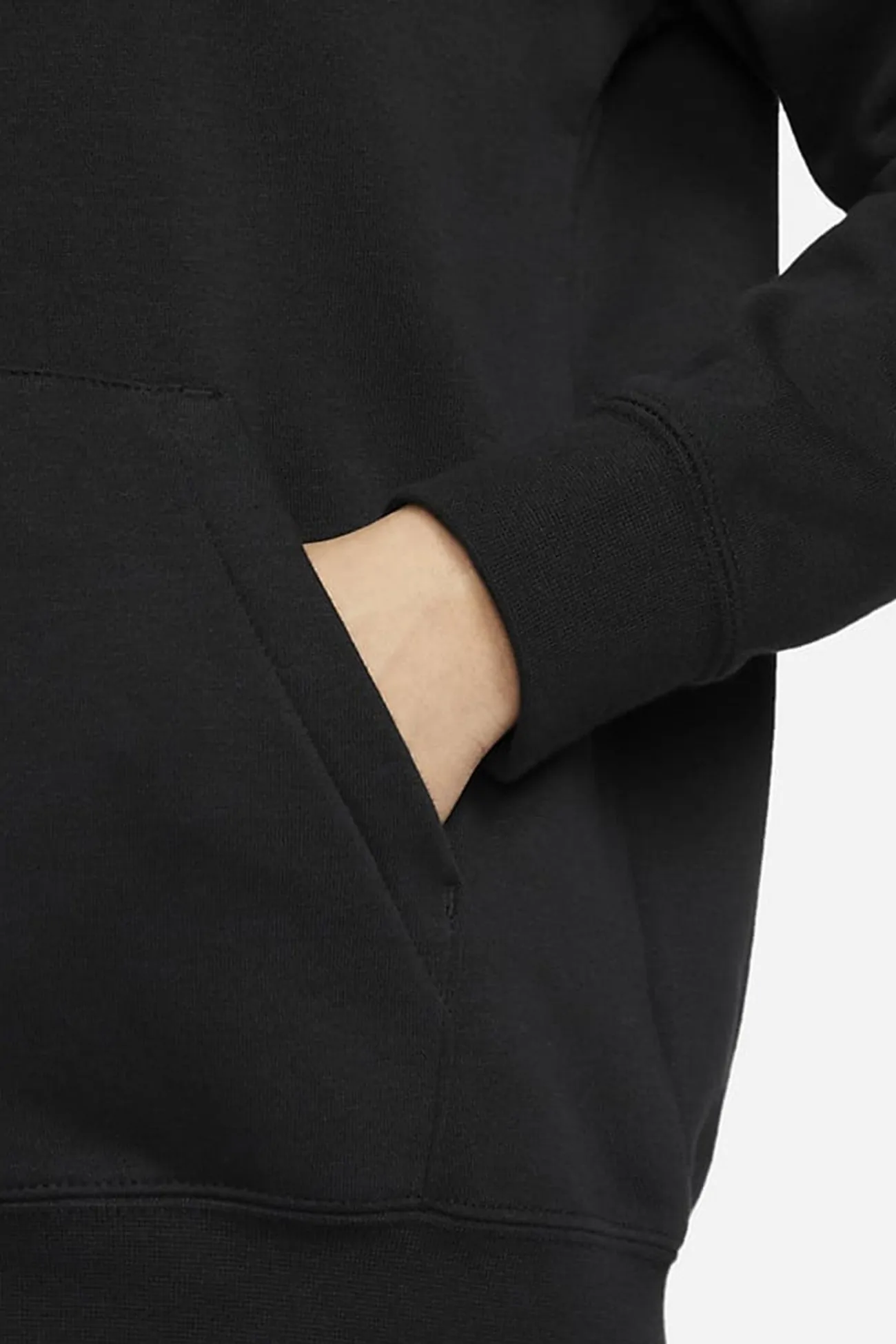 Толстовка женская Nike W NSW CLUB FLC FZ HOODIE STD черная DQ5471