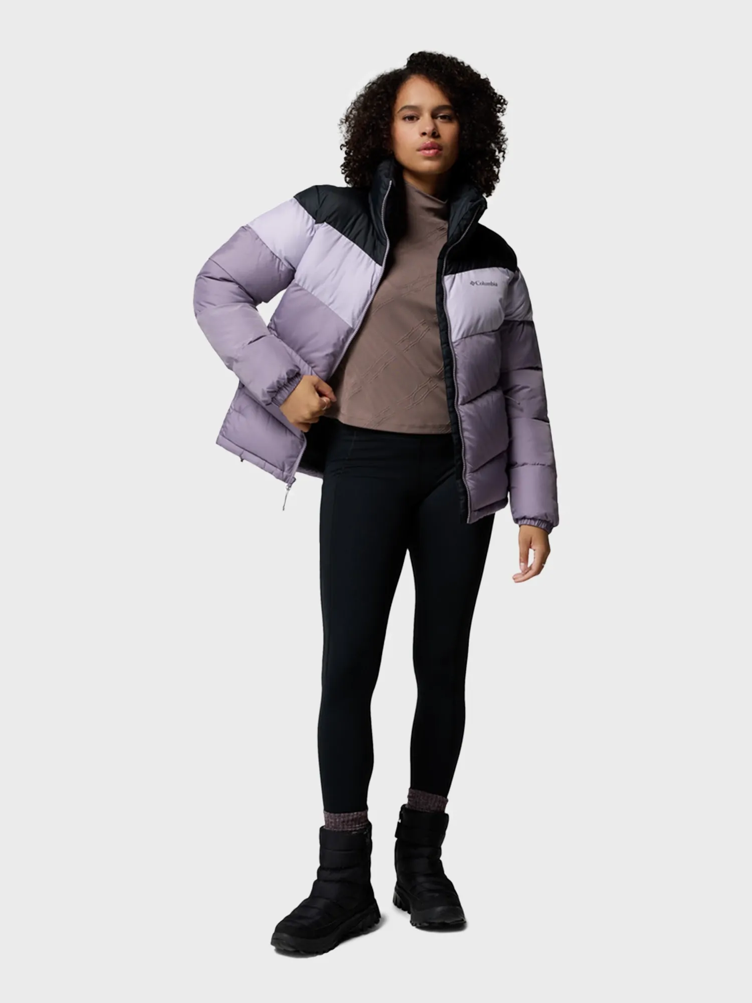 Куртка женская Columbia Puffect™ II Colorblock Jacket фиолетовая