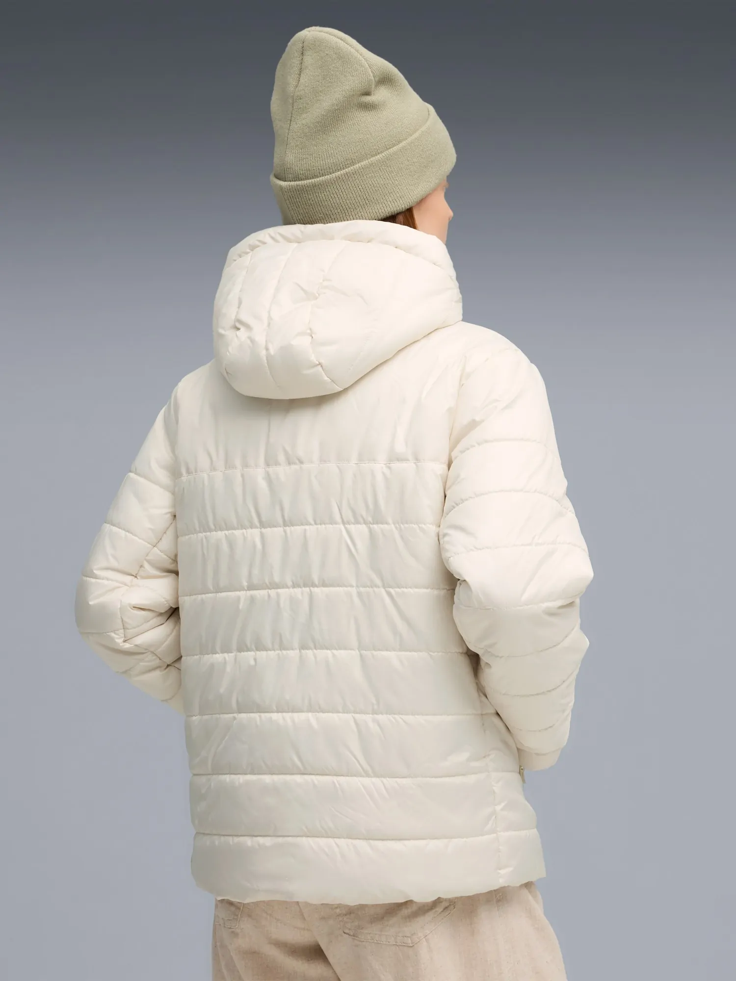 Куртка женская Puma ESS Hooded Padded Jacket молочная 68523187
