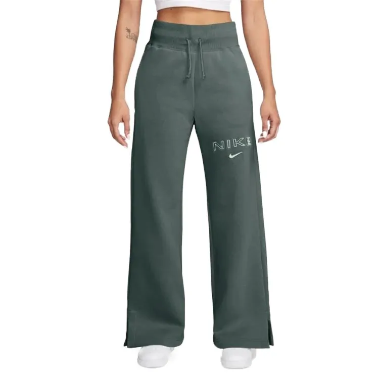 Брюки женские Nike W NSW PHNX FLC HR LOGO PNT WDE зеленые FV7684