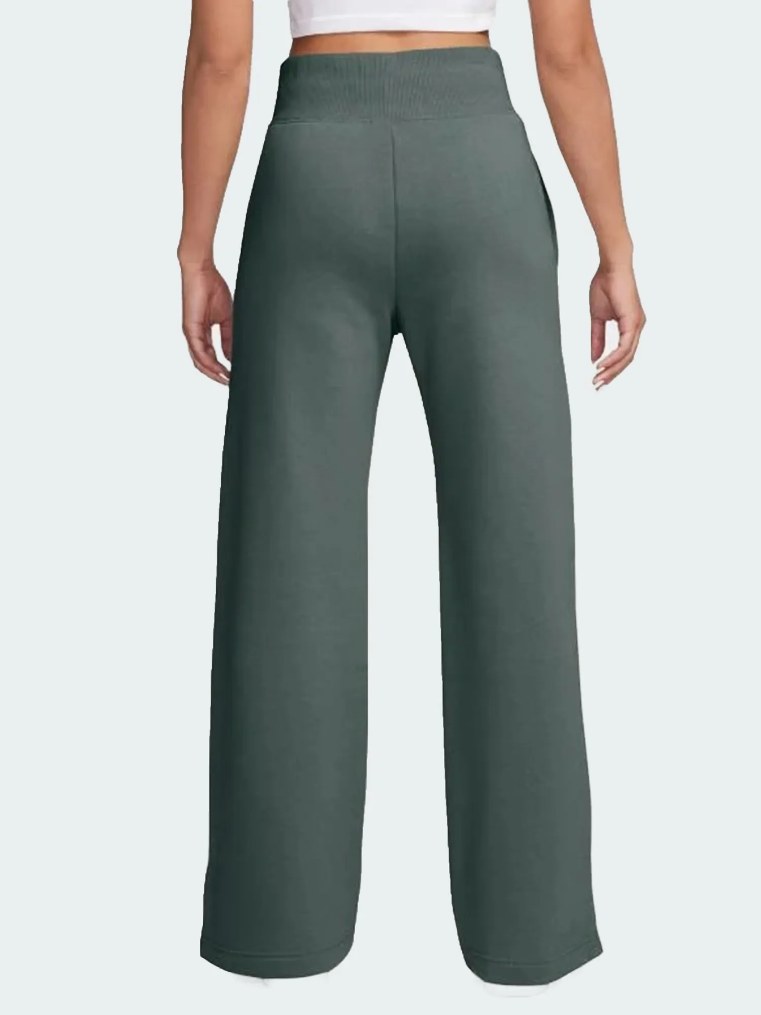 Брюки женские Nike W NSW PHNX FLC HR LOGO PNT WDE зеленые FV7684