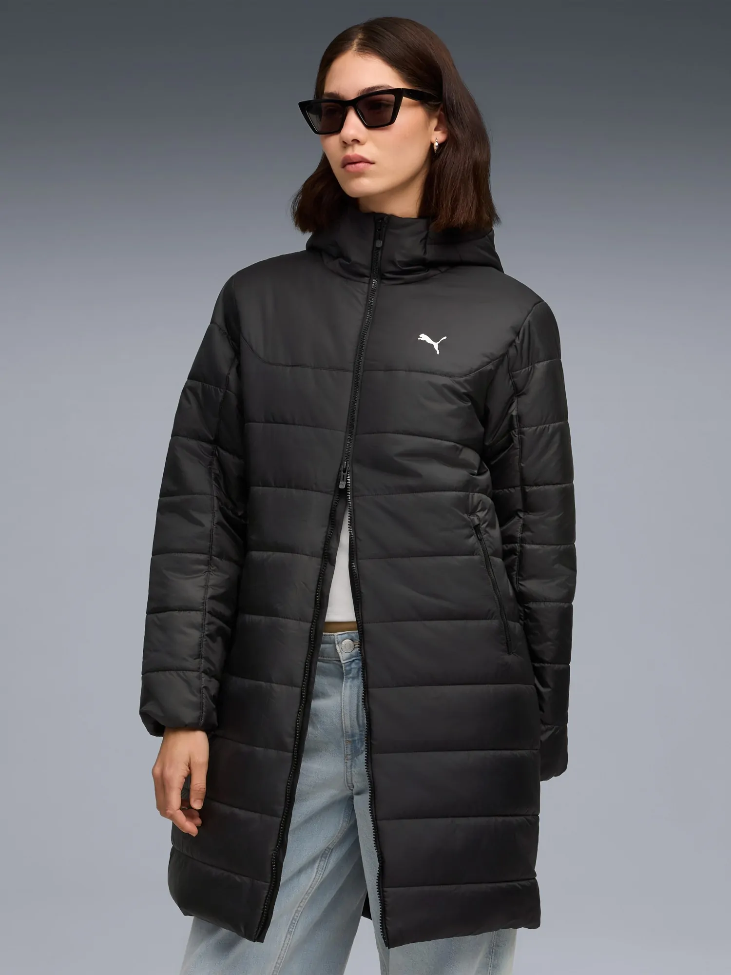 Куртка женская Puma ESS Hooded Padded Parka черная 68523201 купить