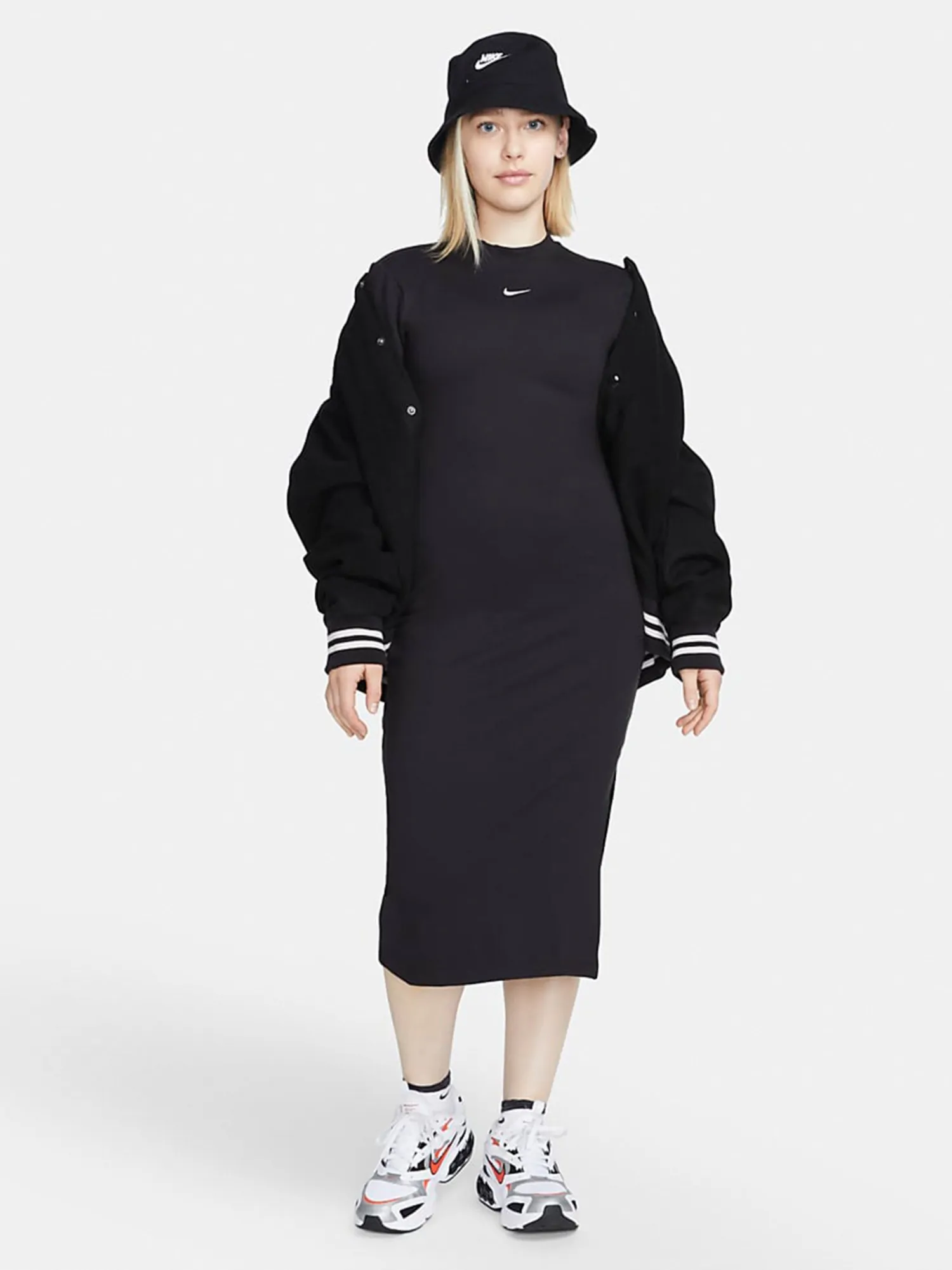Сукня жіноча Nike W NSW ESSNTL MIDI DRESS чорна DV7878-010 купити