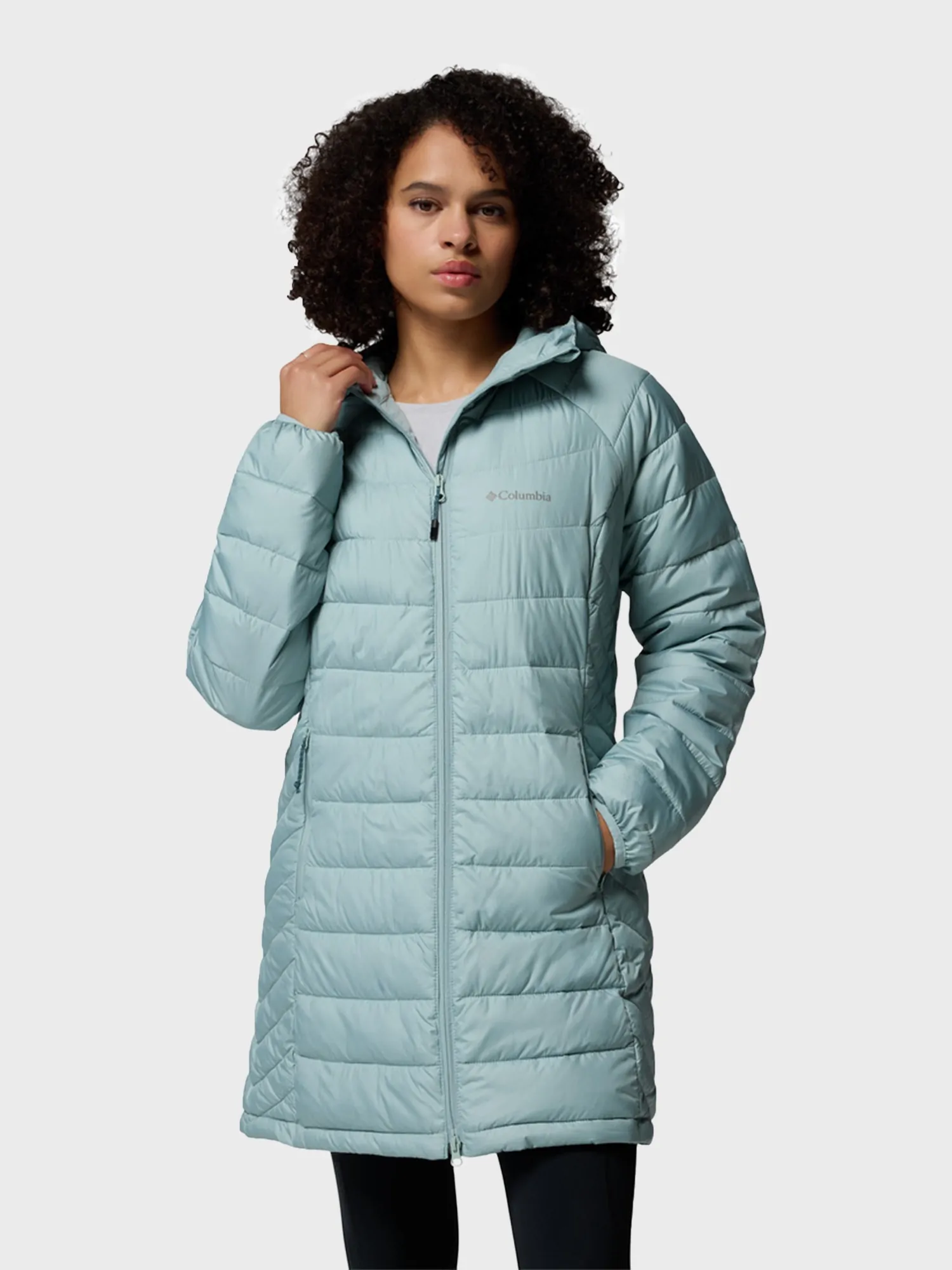 ヘルシービューティー×2 Куртка жіноча Columbia Powder Lite II Mid Jacket бірюзова 2089371