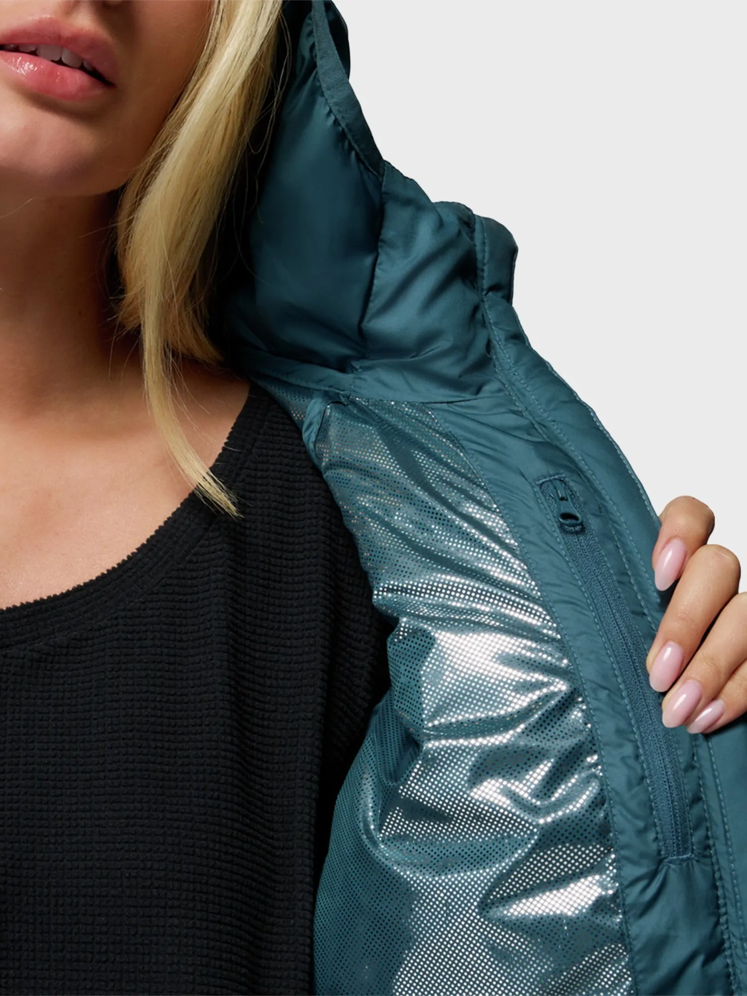 Куртка женская Columbia Powder Lite™ II Hooded Jacket бирюзовая