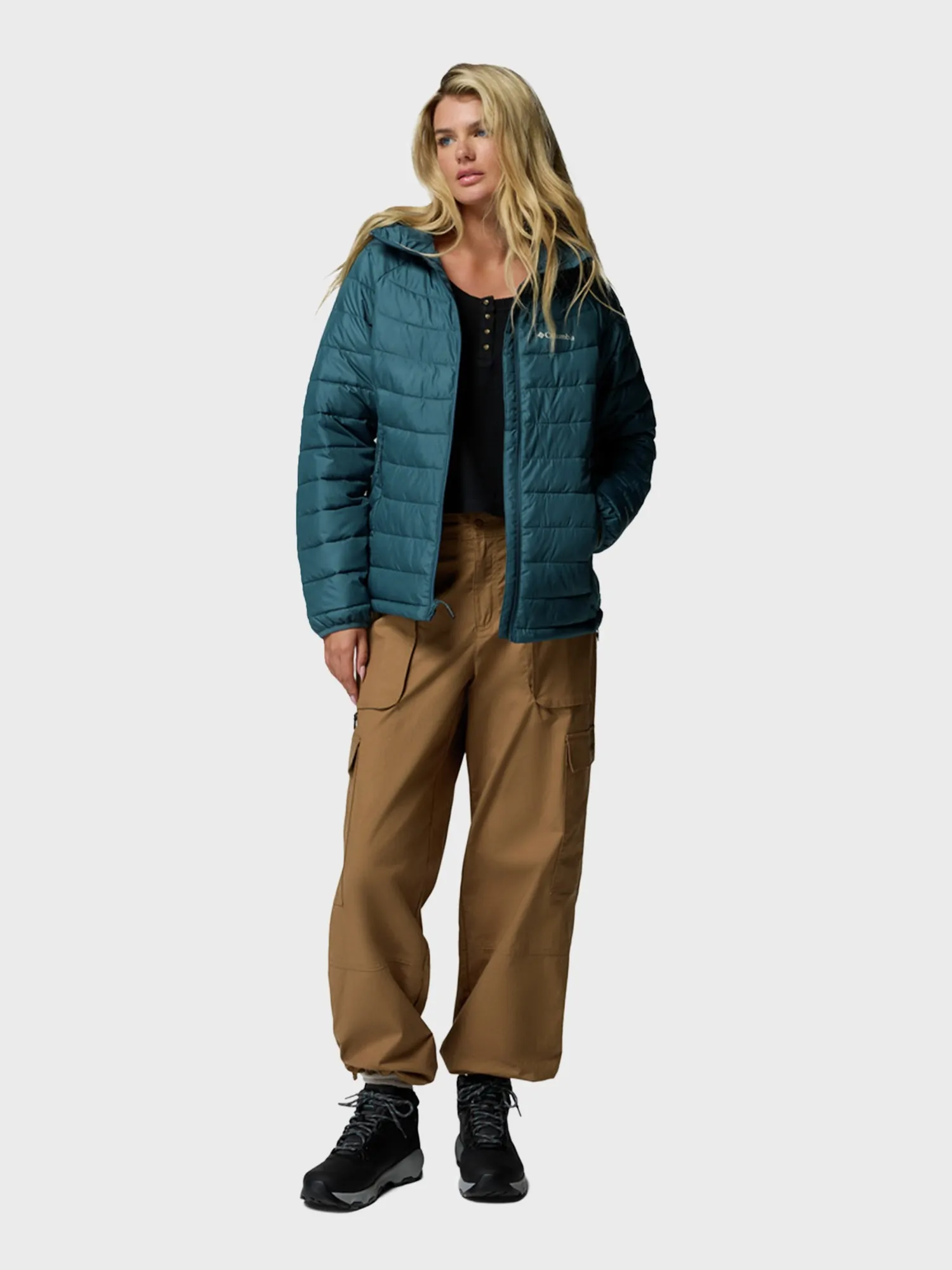 Куртка женская Columbia Powder Lite™ II Hooded Jacket бирюзовая