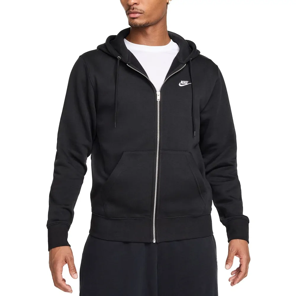 Толстовка чоловіча Nike M NK CLUB BB FZ HOODIE чорна FN3861-010