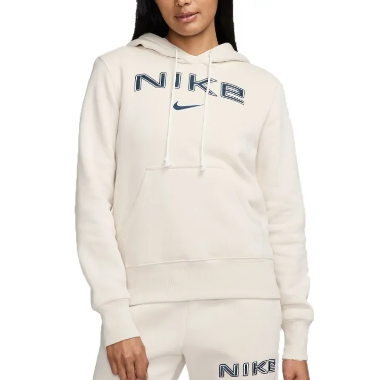Толстовка женская Nike W NSW PHNX FLC STD LOGO CREW бежевая HM9754