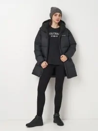 Куртка жіноча Columbia Puffect™ II Mid Hooded Jacket чорна 2088471