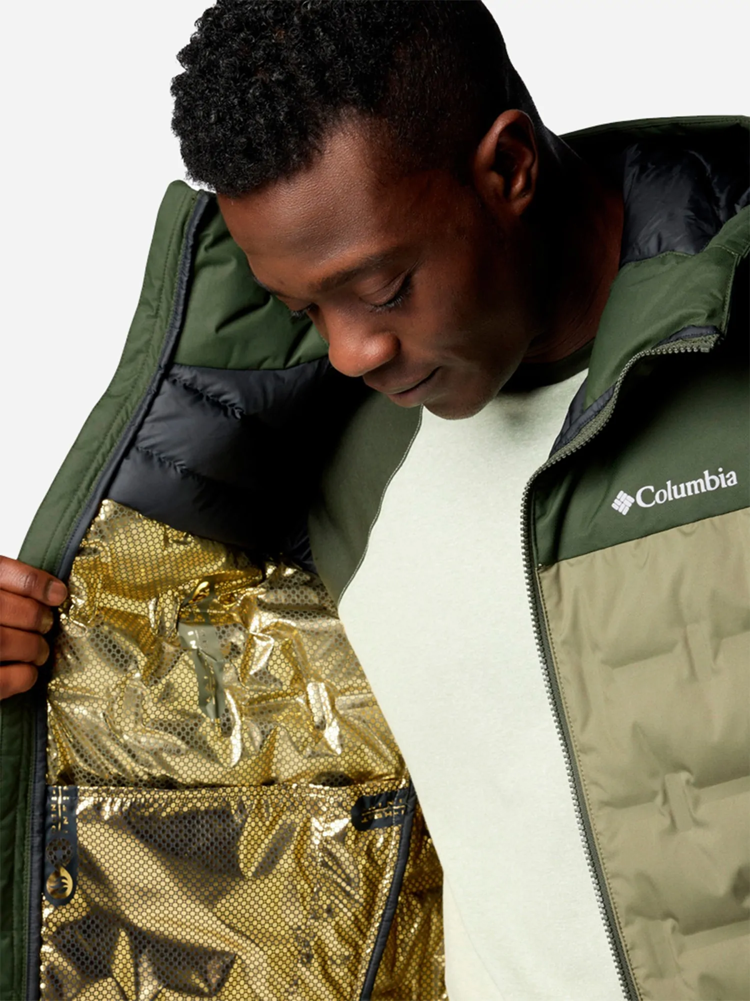 Куртка мужская Columbia Grand Trek™ III Down Hooded Jacket зеленая