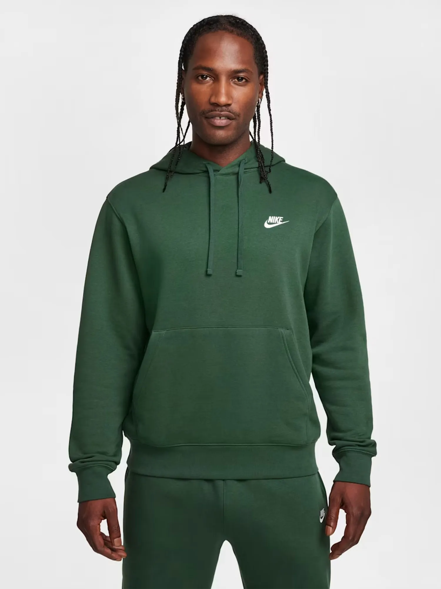 Толстовка мужская Nike M NSW CLUB HOODIE FZ BB зеленая BV2645-323