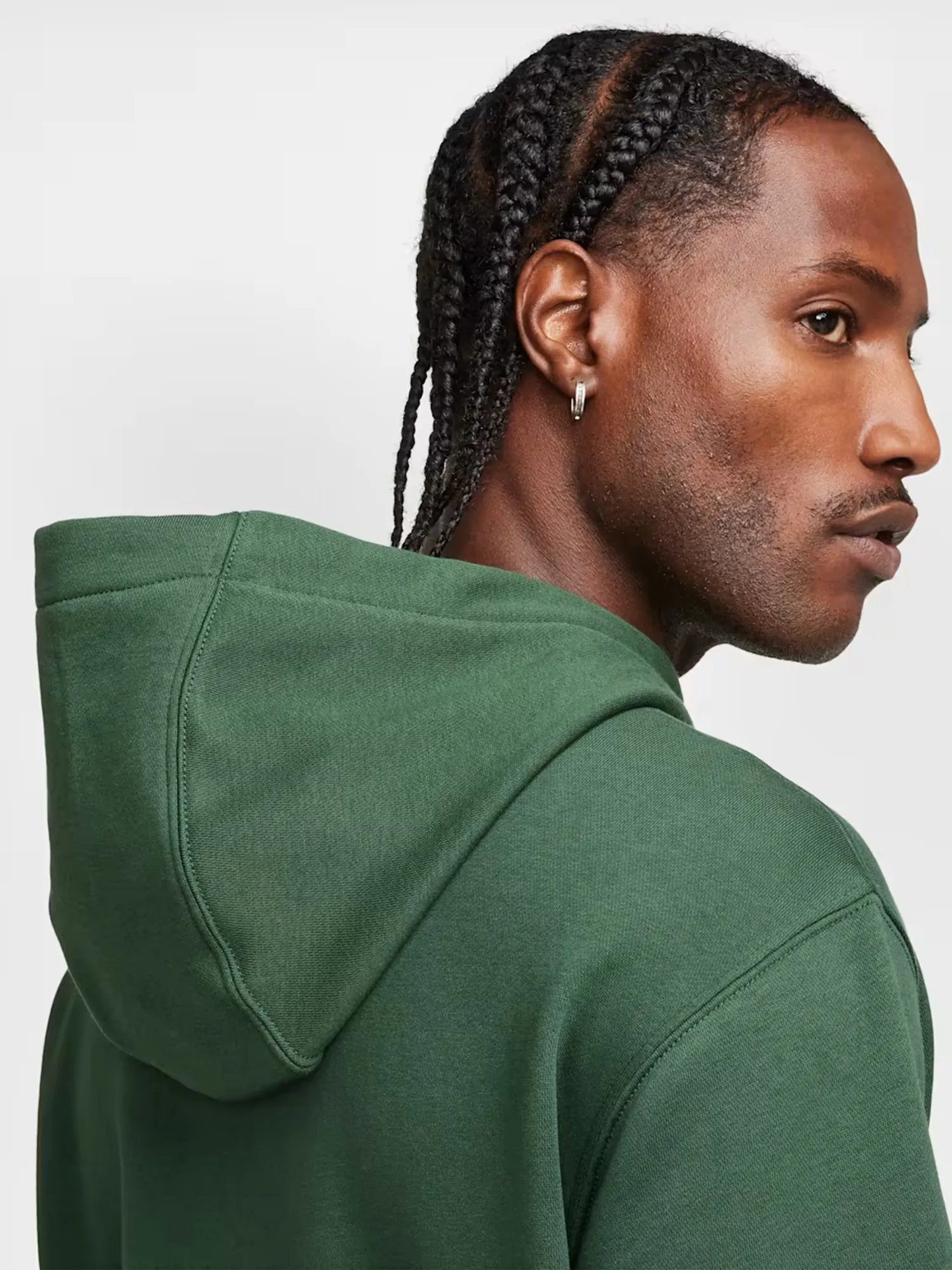 Толстовка мужская Nike M NSW CLUB HOODIE FZ BB зеленая BV2645-323