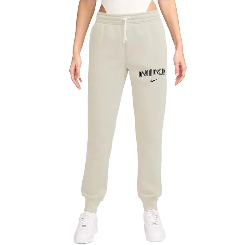 ウェア mlne Штани жіночі Nike W NSW PHNX FLC MR STD LOGO PNT бежеві HM9757-104