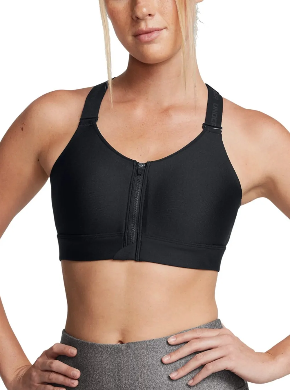 Бра жіночий Under Armour UA Infinity High Zip 2.0 Bra чорний