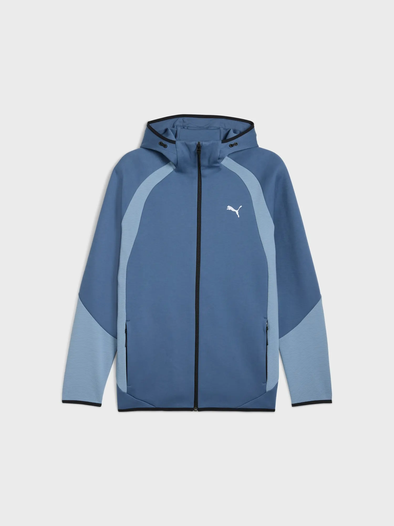 Paomon3ブルー34 Толстовка мужская Puma EVOSTRIPE FZ Hoodie DK голубая 68823180