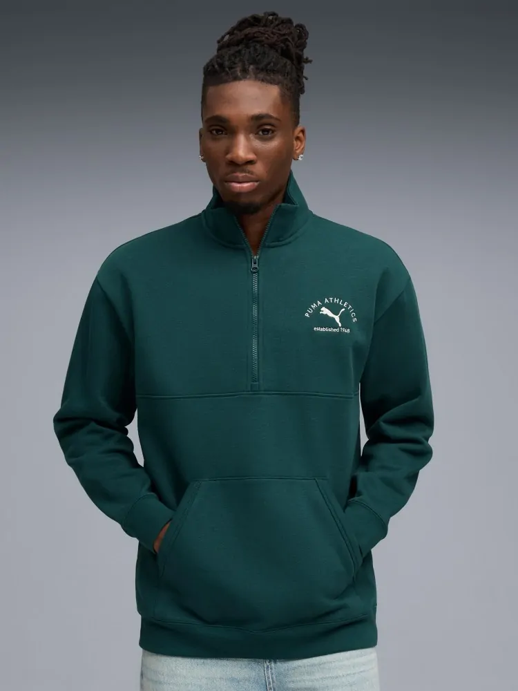 Толстовка чоловіча Puma CLASS Half Zip Sweater зелена 68825275