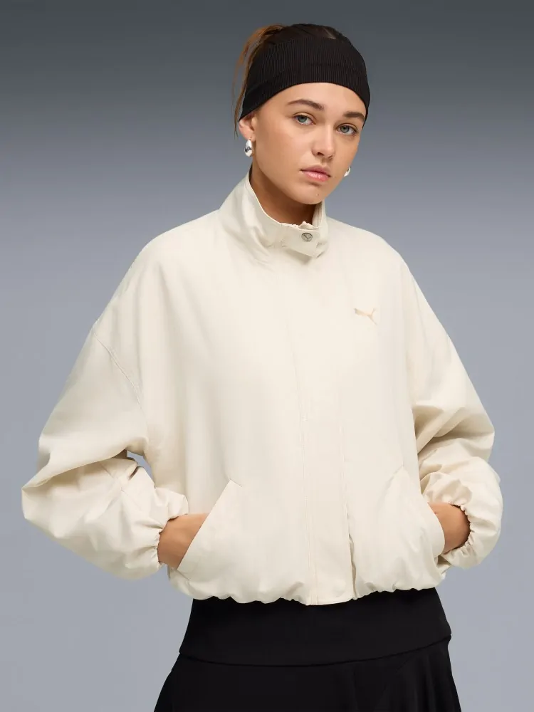 Ветровка женская Puma Style Jacket молочная 63501687 купить в