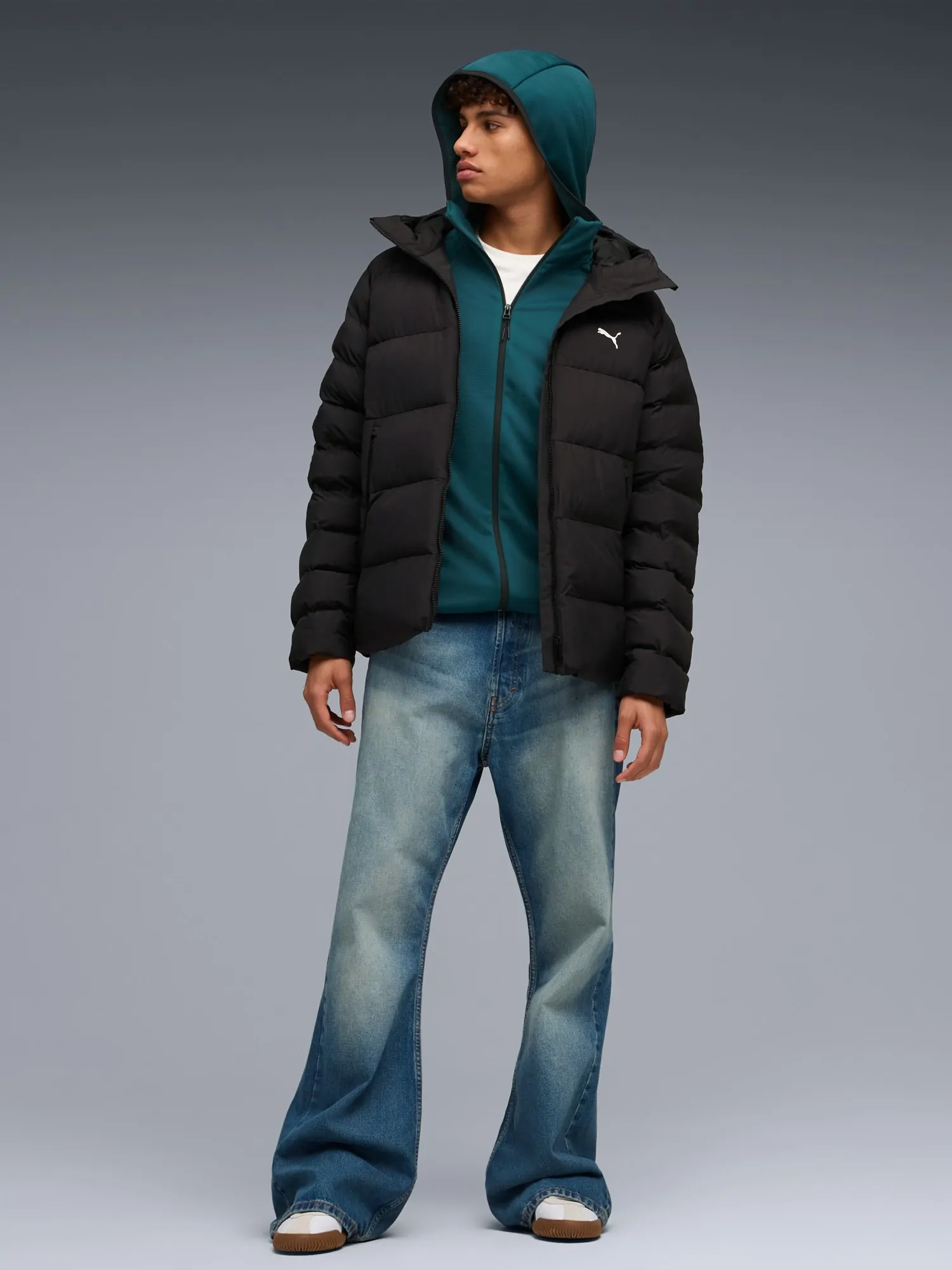 Куртка мужская Puma Mono Hooded Jacket черная 68836701 купить в