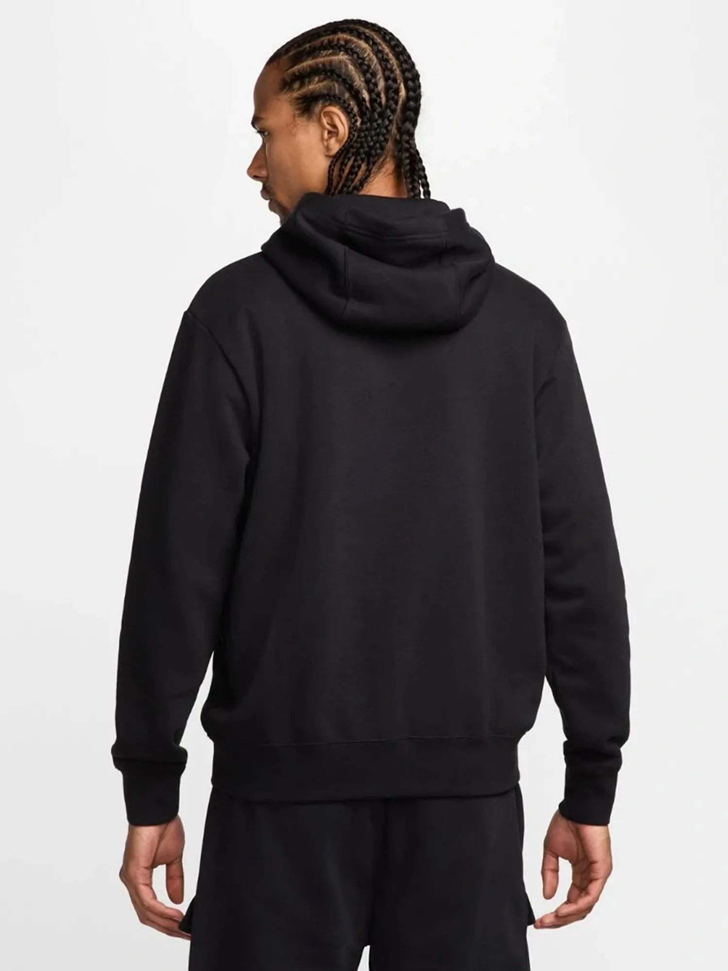 Толстовка мужская Nike M NSW SW AIR PO HOODY FLC BB черная HM0175