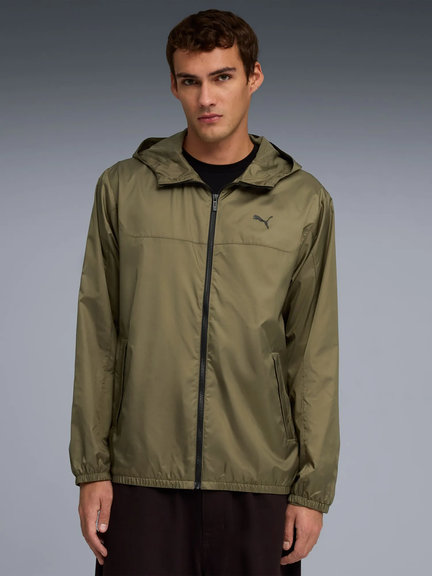 Ветровка мужская Puma Ess Regular Windbreaker хаки 68462581 купить