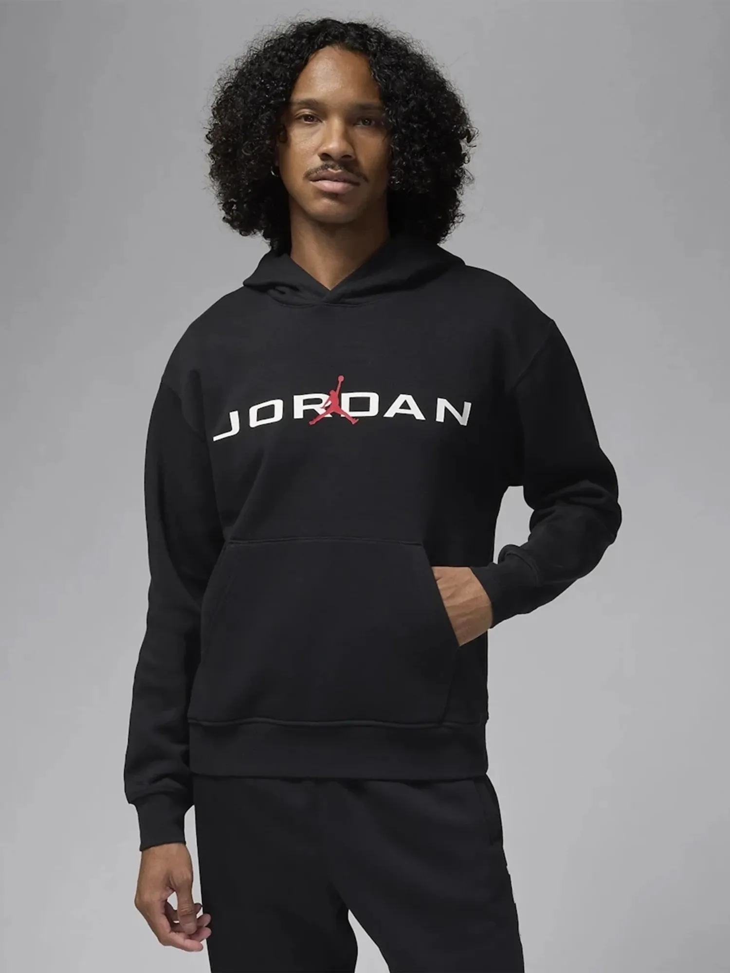Толстовка мужская Nike M J ESS JD AIR STRCH FLC HDY черная HQ4643