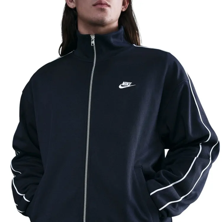 Толстовка мужская Nike M NK CLUB KNIT OS TRACK JACKET темно-синяя