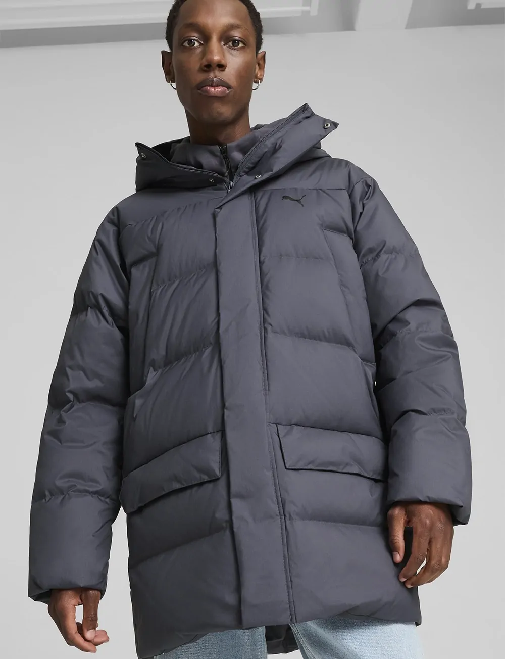 Куртка мужская Puma Protective Down Parka серая 62646669 купить в