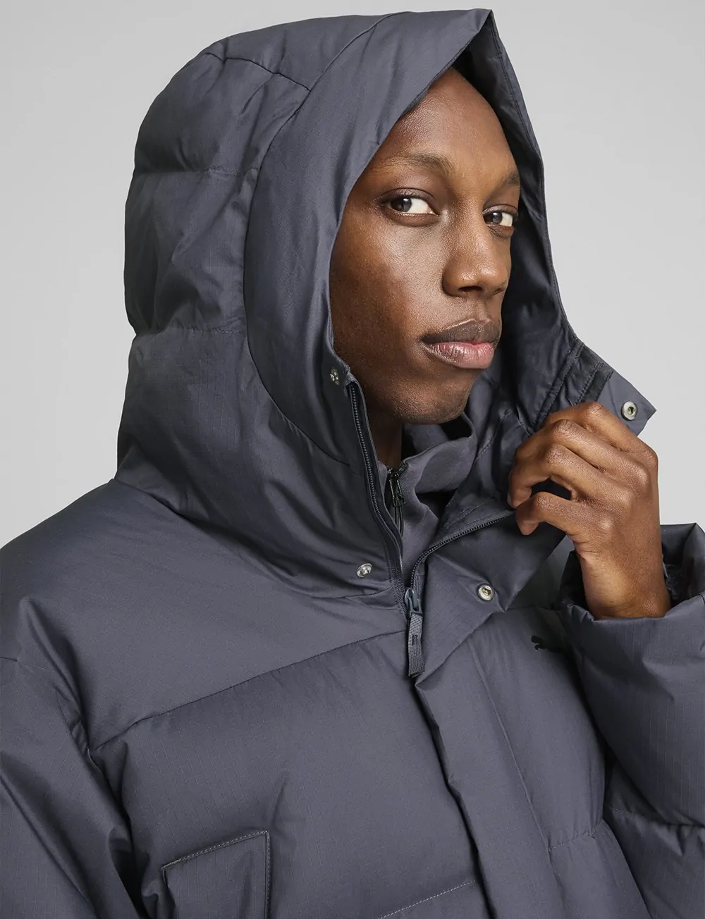 Куртка мужская Puma Protective Down Parka серая 62646669 купить в