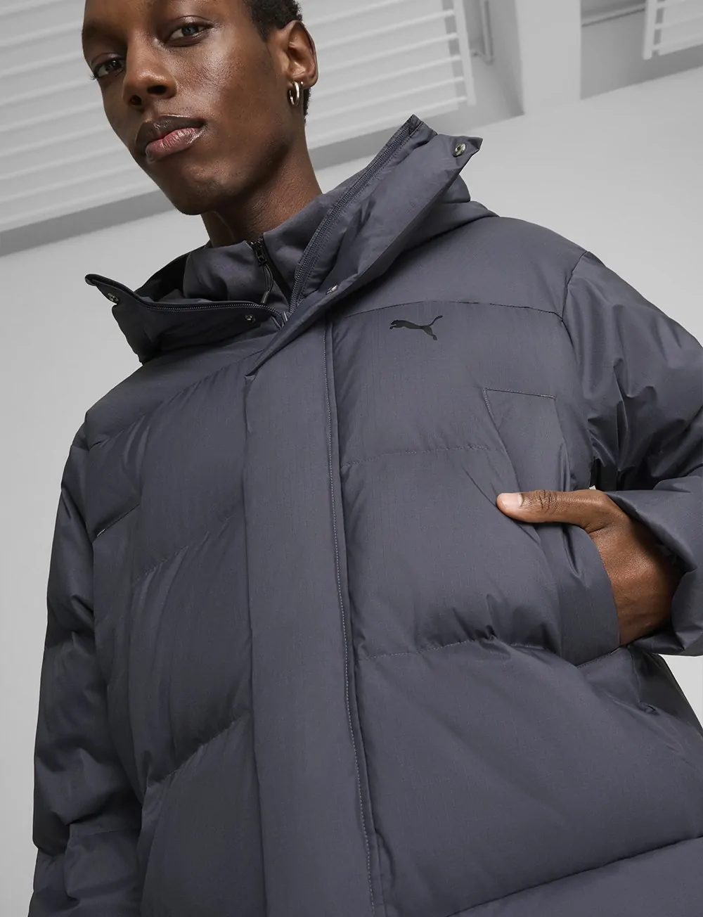 Куртка мужская Puma Protective Down Parka серая 62646669 купить в